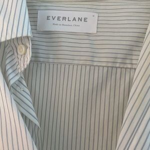 Everlane striped button down / blue on white / medium